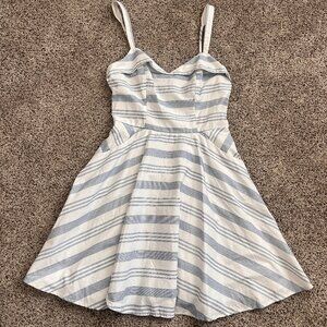 Jun & Ivy Blue-white stripe Dress Size M Womens